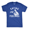 Mens Eating My Feelings T Shirt Funny Shark Bite Joke Tee for Guys