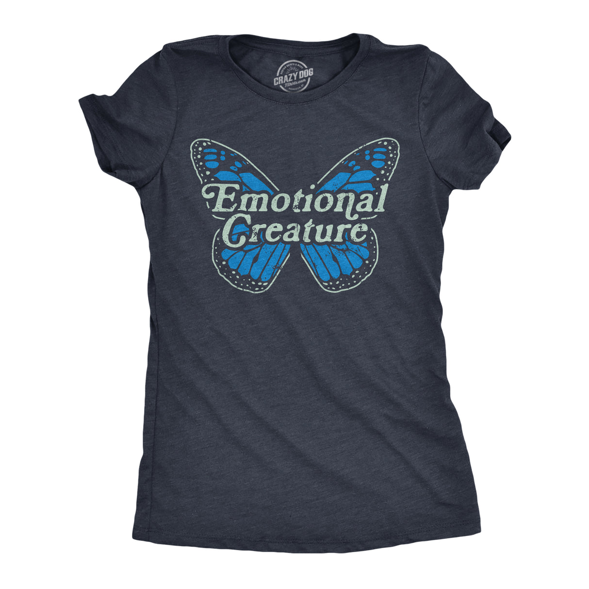 Womens Emotional Creature T Shirt Funny Cute Moody Affectionate Butterfly Tee For Ladies