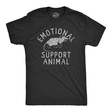 Mens Emotional Support Animal T Shirt Funny Mean Possum Joke Tee For Guys