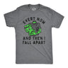 Mens Every Now And Then I Fall Apart T Shirt Funny Halloween Zombie Undead Joke Tee For Guys