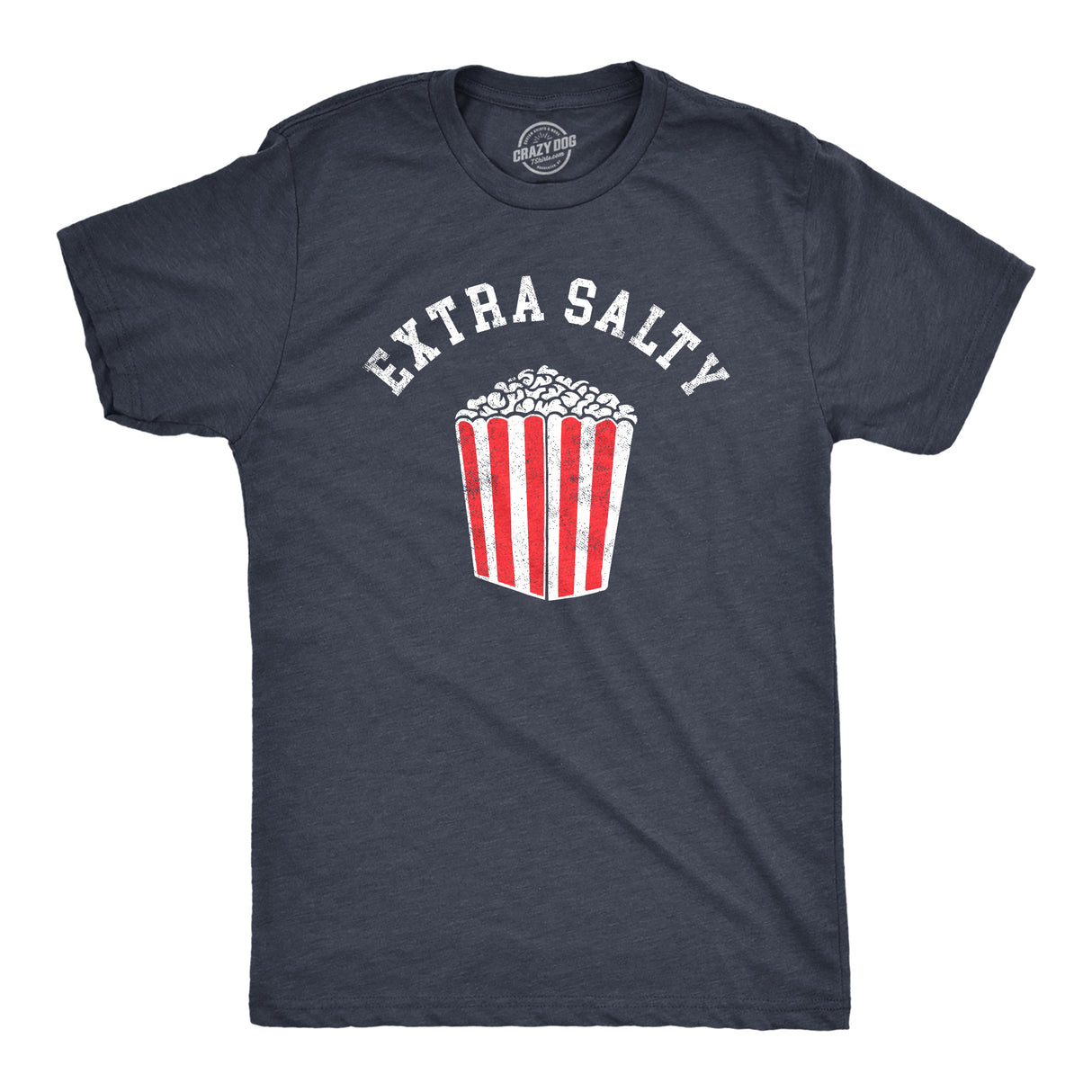 Mens Extra Salty T Shirt Funny Large Popcorn Upset Mad Joke Tee For Guys