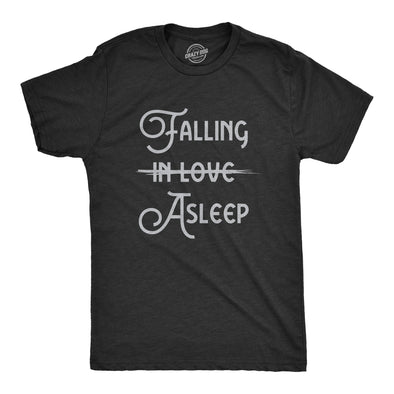 Mens Falling Asleep T Shirt Funny Napping Sleepy Lazy Joke Tee For Guys