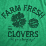 Mens Funny T Shirts Farm Fresh Clovers St Patricks Day Novelty Tee For Guys