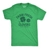 Mens Funny T Shirts Farm Fresh Clovers St Patricks Day Novelty Tee For Guys