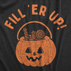 Mens Fill Er Up T Shirt Funny Halloween Trick Or Treat Candy Basket Joke Tee For Guys