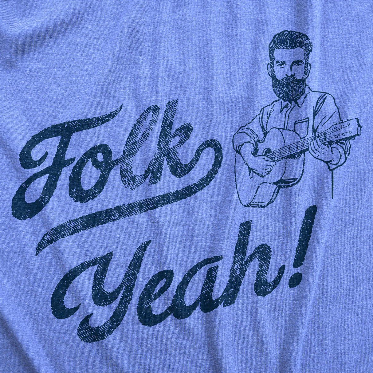 Mens Folk Yeah T Shirt Funny Bluegrass Musician Fuck Joke Tee For Guys