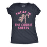 Womens Freak In The Cookie Sheets T Shirt Funny Xmas Cookie Treat Lovers Joke Tee for Ladies