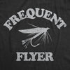 Mens Frequent Flyer T Shirt Funny Fly Fishing Lovers Fisherman Tee For Guys