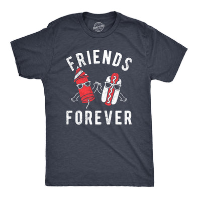 Mens Friends Forever Firecracker Hot Dog T Shirt Funny Fourth Of July Party Cookout Fireworks Tee For Guys