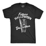 Mens Future Halloween Decoration T Shirt Funny Spooky Dead Skeleton Coffin Joke Tee for Guys