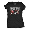 Womens Ghost Town T Shirt Funny Halloween Bed Sheet Ghosts Joke Tee For Ladies