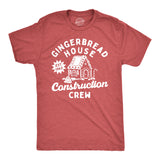 Mens Gingerbread House Construction Crew T Shirt Funny Xmas Treat Joke Tee for Guys