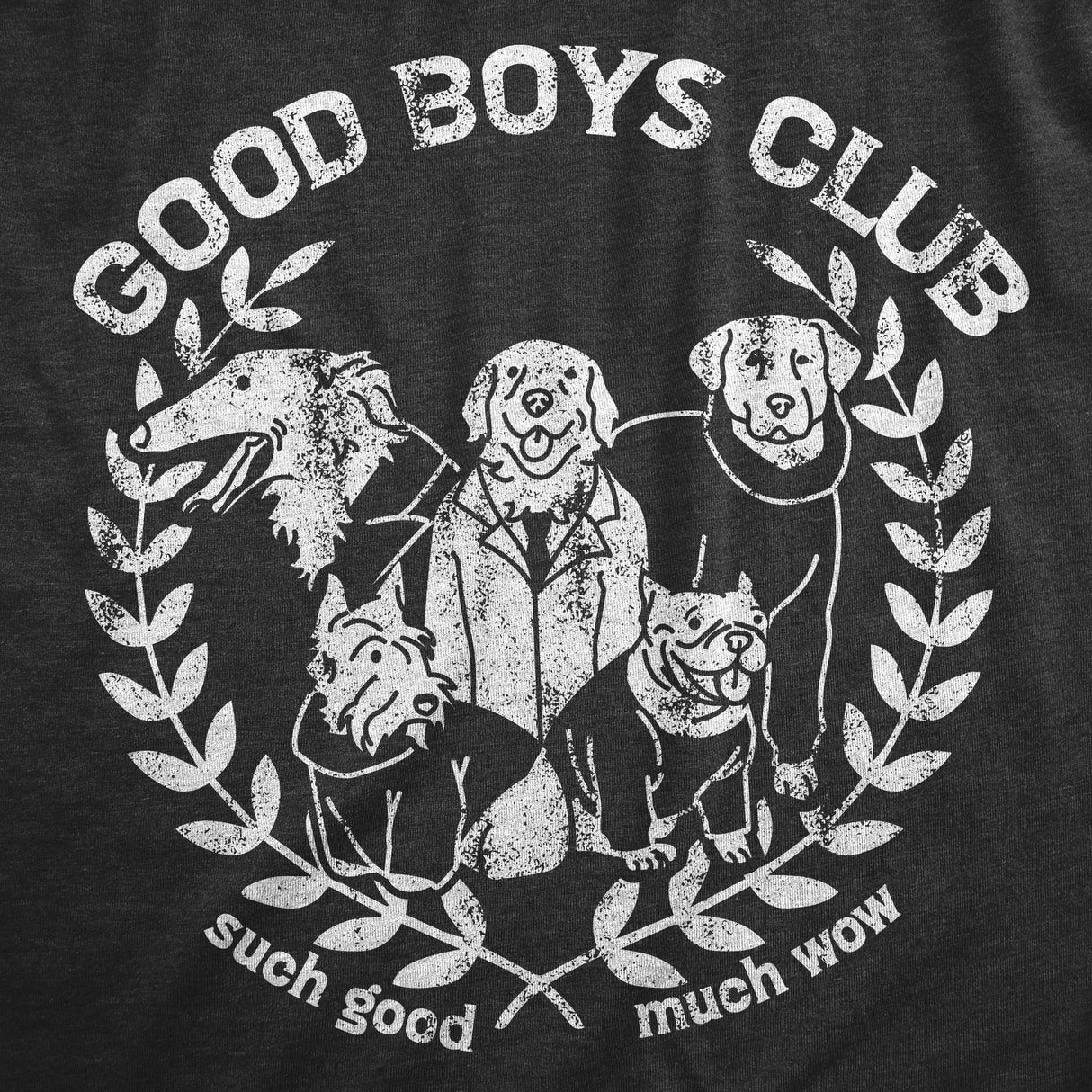 Mens Good Boys Club T Shirt Funny Puppy Dogs Pet Lovers Tee For Guys