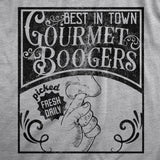 Mens Gourmet Boogers T Shirt Funny Nose Picking Joke Tee For Guys