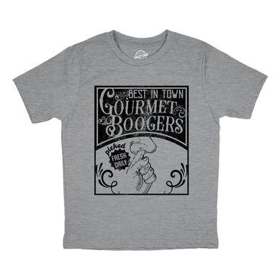 Youth Gourmet Boogers T Shirt Funny Nose Picking Joke Tee For Kids