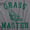 Mens Grass Master T Shirt Funny Push Lawnmower Yard Work Joke Tee For Guys