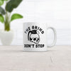 The Grind Dont Stop Mug Funny Spooky Halloween Coffee Pot Skull Joke Cup-11oz