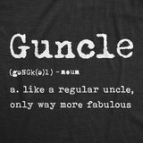 Mens Guncle Definition T Shirt Funny Best Uncle Gay Pride Tee For Guys