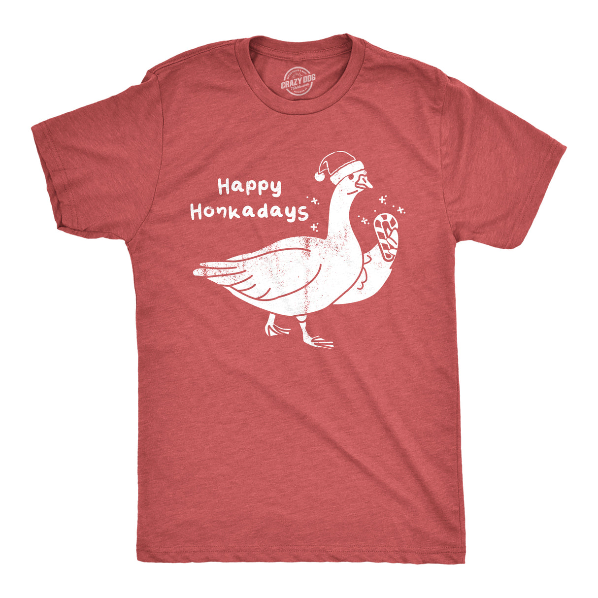 Mens Happy Honkadays T Shirt Funny Xmas Party Goose Joke Tee For Guys