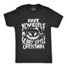 Mens Have Yourself A Scary Little Christmas T Shirt Funny Spooky Xmas Pumpkin Tee for Guys