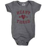 Heart Throb Baby Bodysuit Funny Valentines Day Romper For Infants