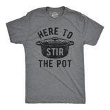 Mens Here to Stir The Pot T Shirt Funny Thanksgiving Dinner Cooking Trouble Maker Joke Tee for Guys