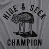 Womens Hide And Seek Champion T Shirt Funny Ostrich Hiding Head Joke Tee For Ladies