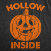 Mens Hollow Inside T Shirt Funny Halloween Jack O Lantern Pumpkin Joke Tee For Guys