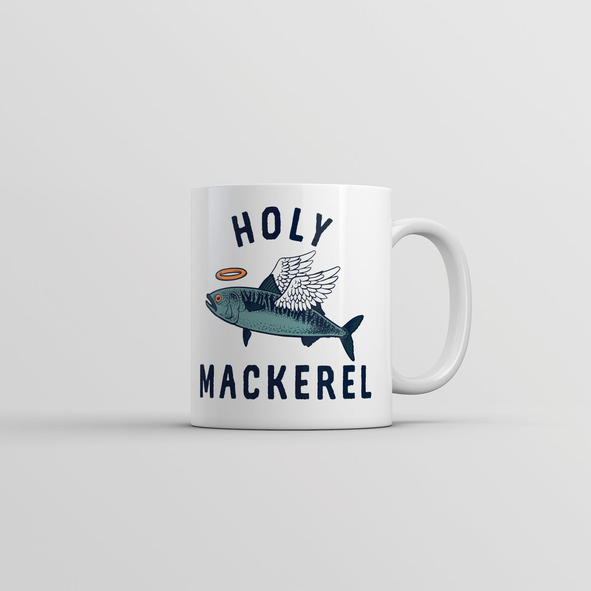 Holy Mackerel Mug Funny Angel Halo Blessed Fish Saying Joke Cup-11oz