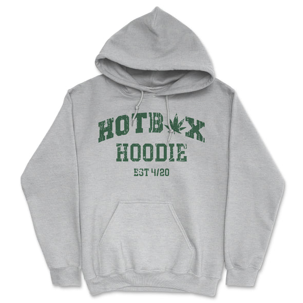 Hotbox Hoodie Unisex Hooded Sweatshirt Funny 420 Weed Smokers Sweater