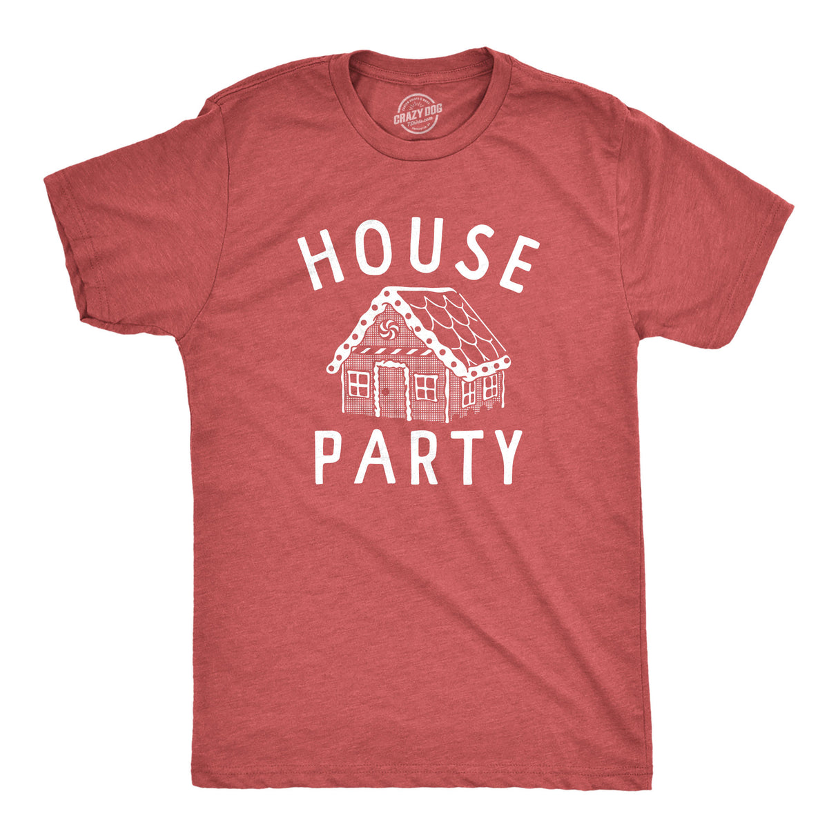 Mens House Party T Shirt Funny Xmas Gingerbread Cookie Decoration Joke Tee for Guys