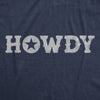 Mens Howdy T Shirt Funny Western Cowboy Greeting Tee For Guys