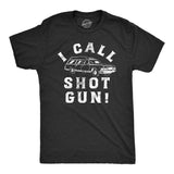 Mens I Call Shotgun T Shirt Funny Hearse Funeral Home Joke Tee for Guys