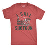 Mens I Call Shotgun T Shirt Funny Xmas Santa Claus Sleigh Ride Joke Tee for Guys