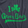 Mens I Clover Green Beers T Shirt Funny Saint Patricks Day Patty Drinking Tee