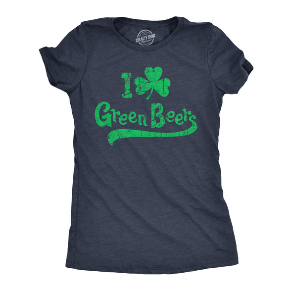 Womens I Clover Green Beers T Shirt Funny Saint Patricks Day Patty Drinking Tee