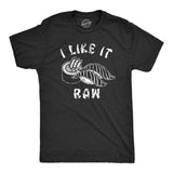Mens I Like It Raw T Shirt Funny Sushi Seafood Lovers Joke Tee For Guys