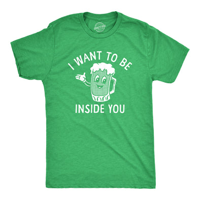 Mens I Want To Be Inside You T Shirt Funny Cold Beer Mug Drinking Sex Joke Tee For Guys