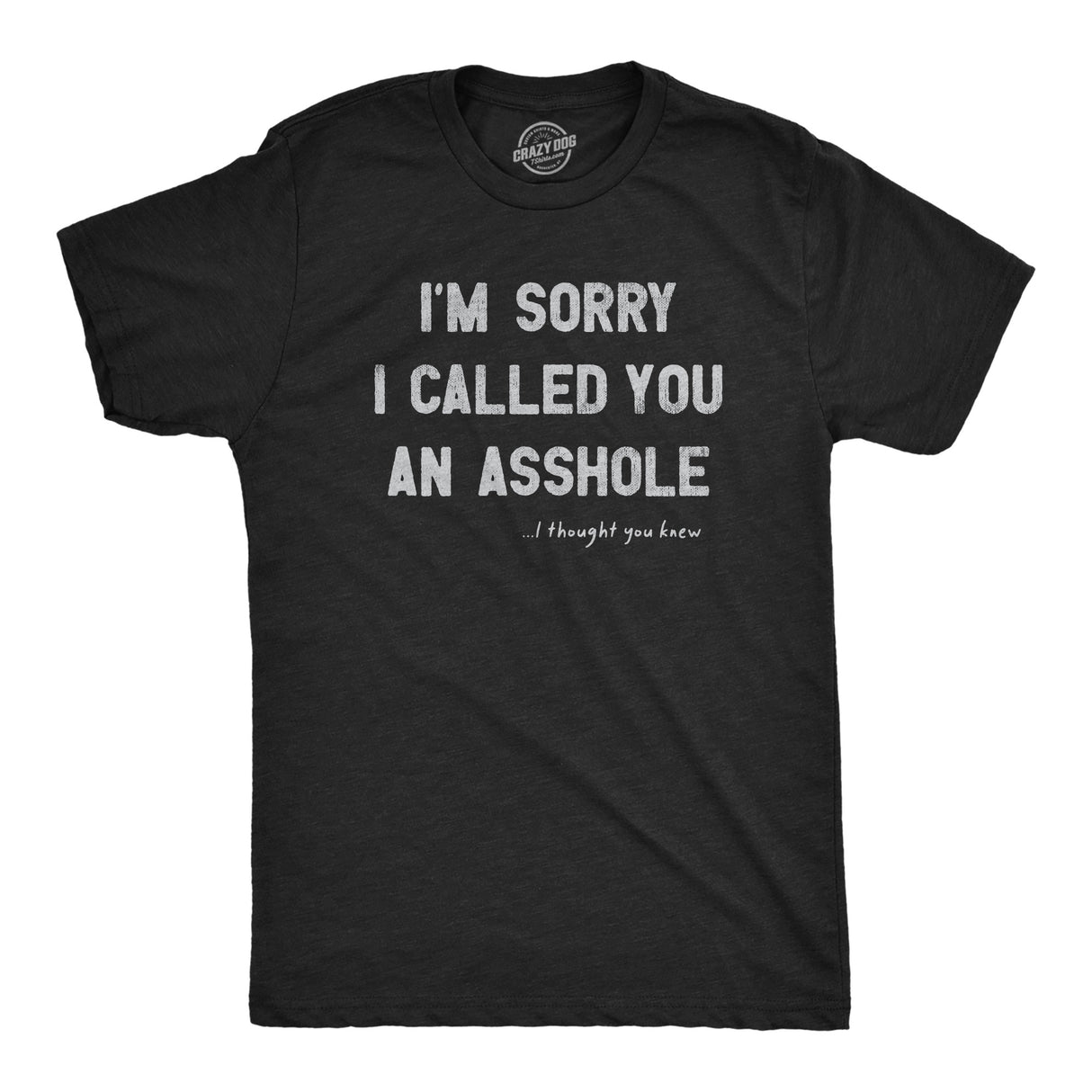 Mens Im Sorry I Called You An Asshole T Shirt Funny Rude Joke Tee For Guys