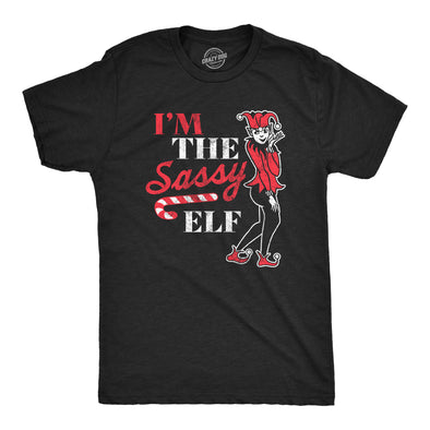 Mens Im The Sassy Elf T Shirt Funny Xmas Santas Elves Joke Tee For Guys