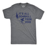 Mens Its All Downhill From Here T Shirt Funny Skiiing Joke Tee for Guys
