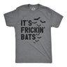 Mens Its Frickin Bats T Shirt Funny Halloween Spooky Season Bat Lovers Tee for Guys