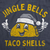 Mens Jingle Bells Taco Shells T Shirt Funny Xmas Season Mexican Food Lovers Tee For Guys