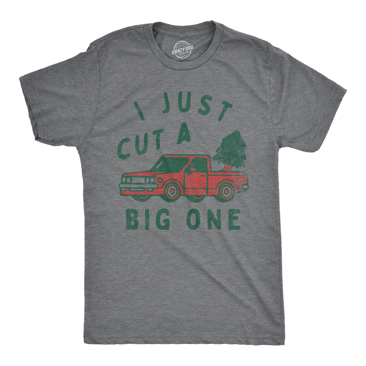 Mens I Just Cut A Big One T Shirt Funny Xmas Tree Fart Joke Tee for Guys