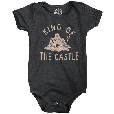 King Of The Castle Baby Bodysuit Funny Sand Castle Beach Lovers Jumpers For Infants