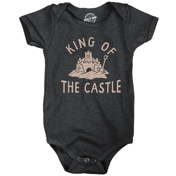 King Of The Castle Baby Bodysuit Funny Sand Castle Beach Lovers Jumpers For Infants