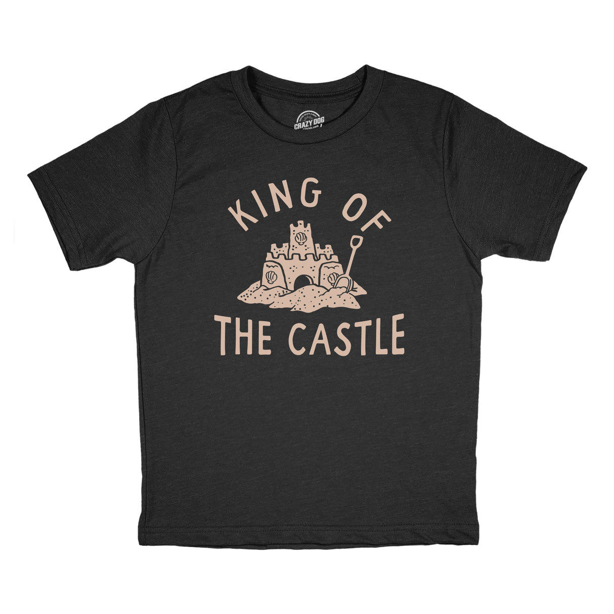 King of the Castle Youth T Shirt Funny Sand Castle Beach Lovers Tee for Kids