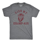 Mens Kiss My Kramp Ass T Shirt Funny Rude Xmas Evil Devil Krampus Joke Tee For Guys