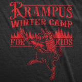 Mens Krampus Winter Camp For Kids T Shirt Funny Xmas Evil Santa Claus Monster Joke Tee For Guys