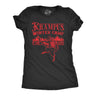 Womens Krampus Winter Camp for Kids T Shirt Funny Xmas Evil Santa Claus Monster Joke Tee for Ladies
